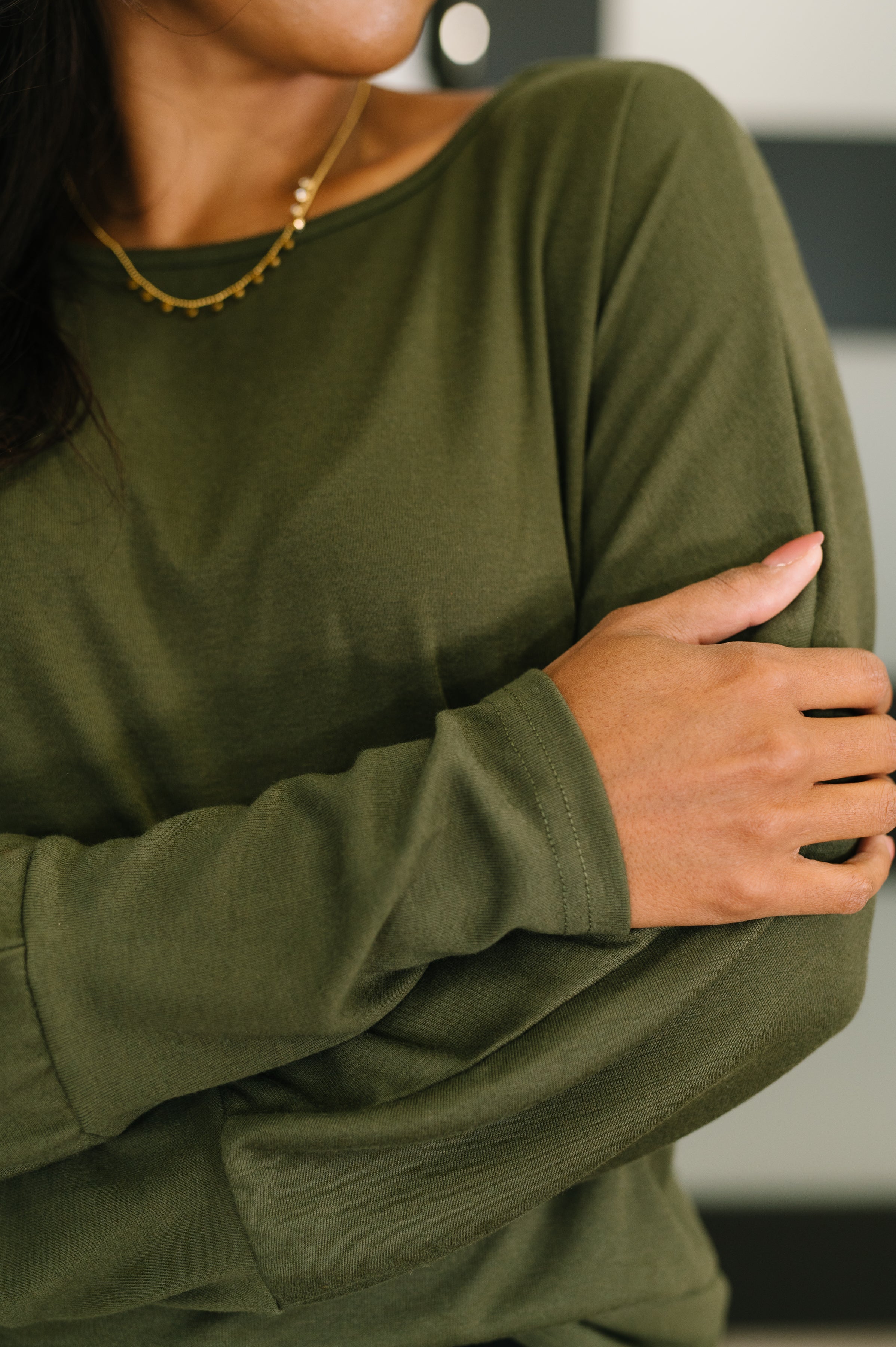 Dinner Plans Dolman Long Sleeve